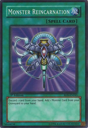 Monster Reincarnation (RDS-EN045) - Rise of Destiny 1st Edition Rise of Destiny Yugioh Single  Squirtle Squad Card Shop.