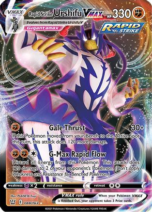 Rapid Strike Urshifu VMAX 088  - Holofoil SWSH05 Battle Styles - Ultra Rare SWSH05: Battle Styles Pokemon Single  Squirtle Squad Card Shop.