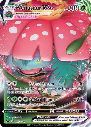Venusaur VMAX SWSH102  - Holofoil SWSH Sword & Shield Promo Cards - Promo SWSH: Sword & Shield Promo Cards Pokemon Single  Squirtle Squad Card Shop.