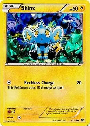 Shinx - 43/99 (Cracked Ice Holo)/99  - Holofoil Blister Exclusives - Promo Blister Exclusives Pokemon Single  Squirtle Squad Card Shop.