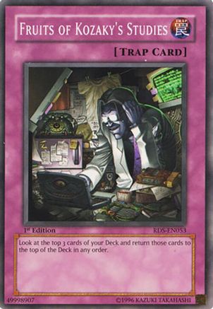 Fruits of Kozaky's Studies (RDS-EN053) - Rise of Destiny Unlimited Rise of Destiny Yugioh Single  Squirtle Squad Card Shop.
