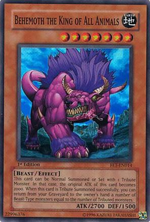 Behemoth the King of All Animals (FET-EN014) - Flaming Eternity Unlimited Flaming Eternity Yugioh Single  Squirtle Squad Card Shop.