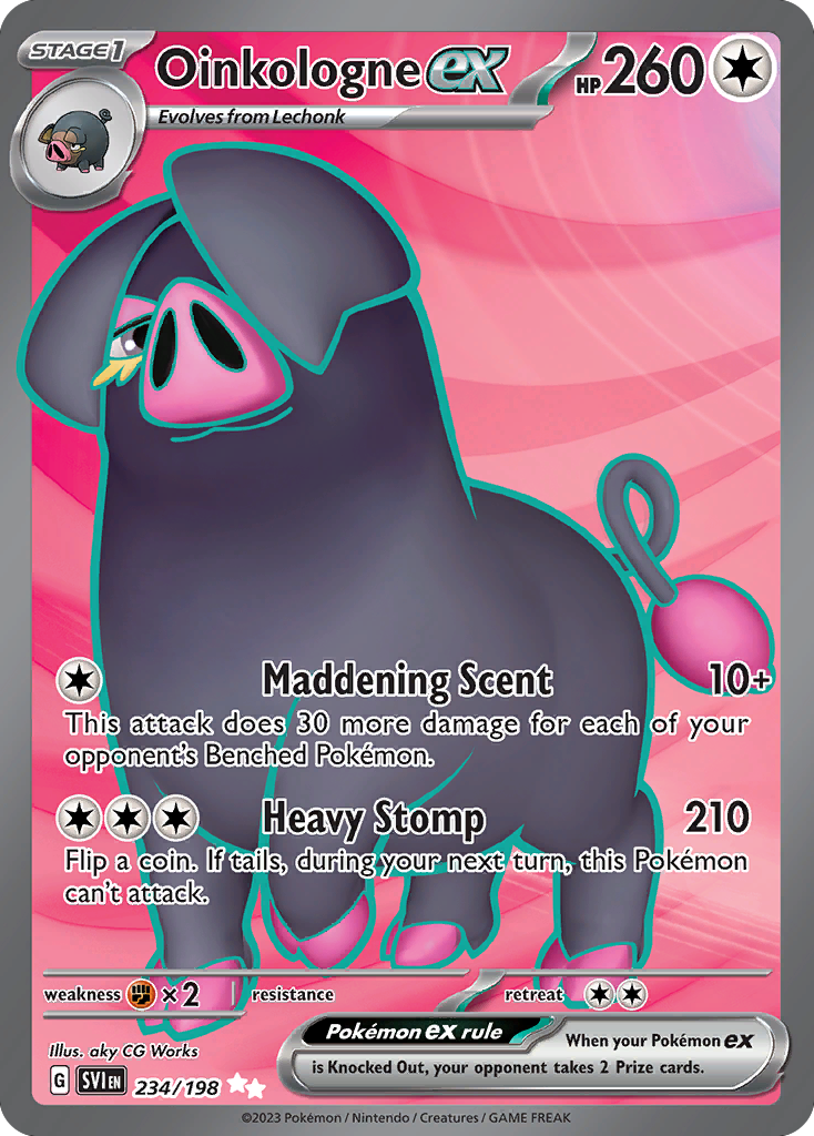 Scarlet & Violet - Base Set - Oinkologne ex 234/198 - clean card image