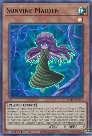 Sunvine Maiden (GFTP-EN015) - Ghosts From the Past 1st Edition Ghosts From the Past Yugioh Single  Squirtle Squad Card Shop.