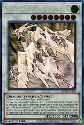 Crystal Wing Synchro Dragon (Ghost Rare) (GFTP-EN130) - Ghosts From the Past 1st Edition Ghosts From the Past Yugioh Single  Squirtle Squad Card Shop.