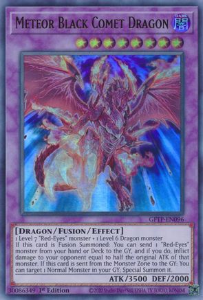 Meteor Black Comet Dragon (GFTP-EN096) - Ghosts From the Past 1st Edition Ghosts From the Past Yugioh Single  Squirtle Squad Card Shop.