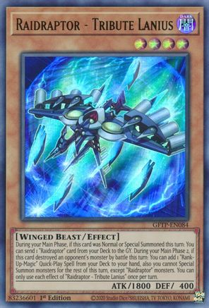 Raidraptor - Tribute Lanius (GFTP-EN084) - Ghosts From the Past 1st Edition Ghosts From the Past Yugioh Single  Squirtle Squad Card Shop.