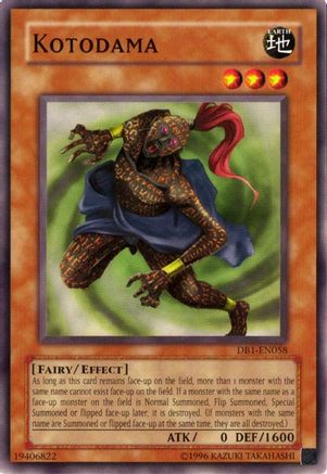 Kotodama (DB1-EN058) - Dark Beginning 1 Unlimited Dark Beginning 1 Yugioh Single  Squirtle Squad Card Shop.