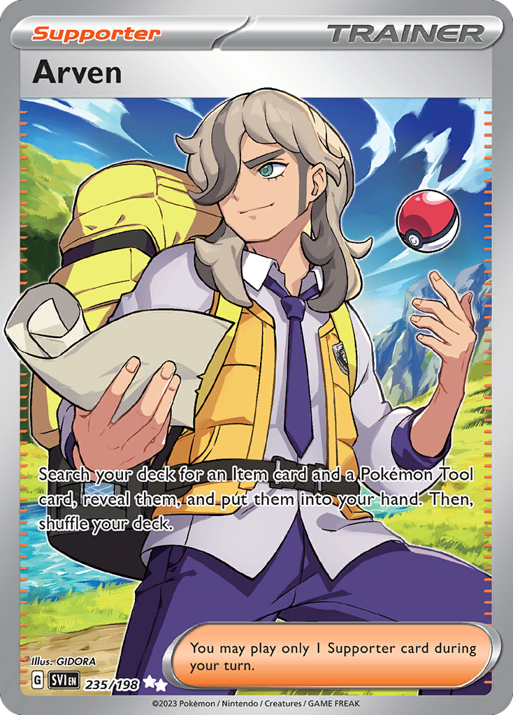 Scarlet & Violet - Base Set - Arven 235/198 - clean card image