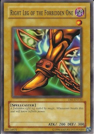 Right Leg of the Forbidden One (DB1-EN135) - Dark Beginning 1 Unlimited Dark Beginning 1 Yugioh Single  Squirtle Squad Card Shop.