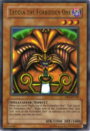 Exodia the Forbidden One (DB1-EN139) - Dark Beginning 1 Unlimited Dark Beginning 1 Yugioh Single  Squirtle Squad Card Shop.