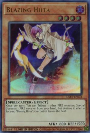 Blazing Hiita (LART-EN034) - The Lost Art Promotion Limited The Lost Art Promotion Yugioh Single  Squirtle Squad Card Shop.