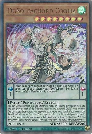 DoSolfachord Coolia (ANGU-EN021) - Ancient Guardians 1st Edition Ancient Guardians Yugioh Single  Squirtle Squad Card Shop.