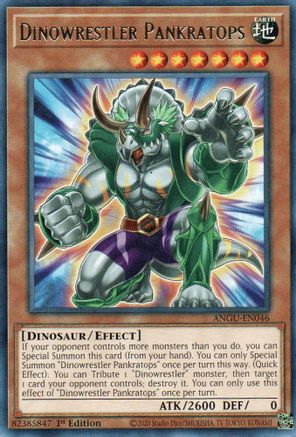 Dinowrestler Pankratops (ANGU-EN046) - Ancient Guardians 1st Edition Ancient Guardians Yugioh Single  Squirtle Squad Card Shop.