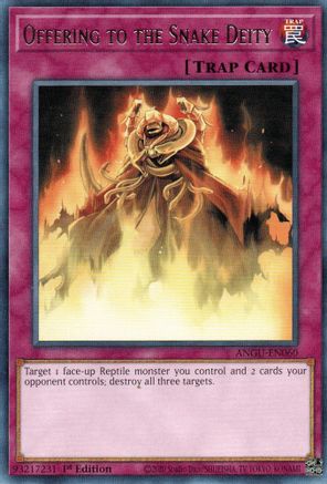 Offering to the Snake Deity (ANGU-EN060) - Ancient Guardians 1st Edition Ancient Guardians Yugioh Single  Squirtle Squad Card Shop.