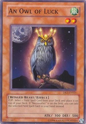 An Owl of Luck (DR1-EN021) - Dark Revelation Volume 1 Unlimited Dark Revelation Volume 1 Yugioh Single  Squirtle Squad Card Shop.