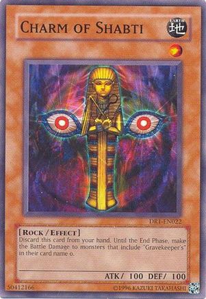 Charm of Shabti (DR1-EN022) - Dark Revelation Volume 1 Unlimited Dark Revelation Volume 1 Yugioh Single  Squirtle Squad Card Shop.