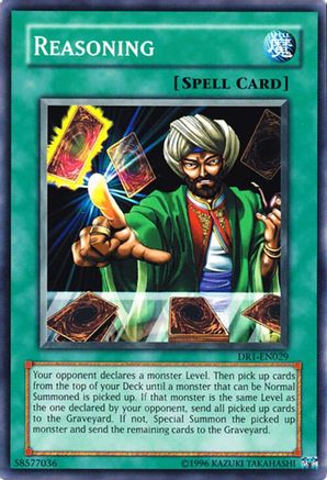 Reasoning (DR1-EN029) - Dark Revelation Volume 1 Unlimited Dark Revelation Volume 1 Yugioh Single  Squirtle Squad Card Shop.