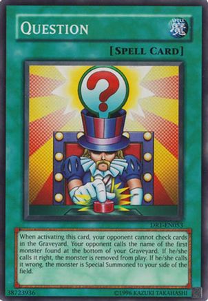 Question (DR1-EN053) - Dark Revelation Volume 1 Unlimited Dark Revelation Volume 1 Yugioh Single  Squirtle Squad Card Shop.