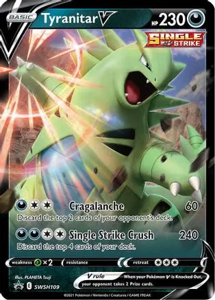Tyranitar V SWSH109  - Holofoil SWSH Sword & Shield Promo Cards - Promo SWSH: Sword & Shield Promo Cards Pokemon Single  Squirtle Squad Card Shop.