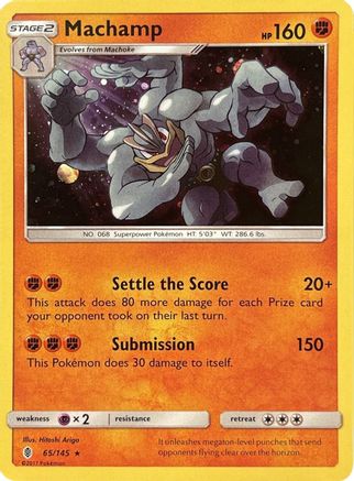 Machamp (Cosmos Holo) 065/145  - Holofoil Blister Exclusives - Promo Blister Exclusives Pokemon Single  Squirtle Squad Card Shop.