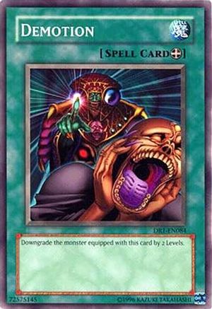 Demotion (DR1-EN084) - Dark Revelation Volume 1 Unlimited Dark Revelation Volume 1 Yugioh Single  Squirtle Squad Card Shop.