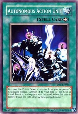 Autonomous Action Unit (DR1-EN087) - Dark Revelation Volume 1 Unlimited Dark Revelation Volume 1 Yugioh Single  Squirtle Squad Card Shop.