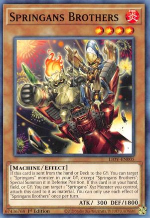 Springans Brothers (LIOV-EN005) - Lightning Overdrive 1st Edition Lightning Overdrive Yugioh Single  Squirtle Squad Card Shop.