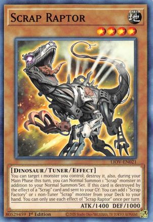 Scrap Raptor (LIOV-EN021) - Lightning Overdrive 1st Edition Lightning Overdrive Yugioh Single  Squirtle Squad Card Shop.