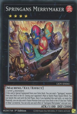 Springans Merrymaker (LIOV-EN041) - Lightning Overdrive 1st Edition Lightning Overdrive Yugioh Single  Squirtle Squad Card Shop.