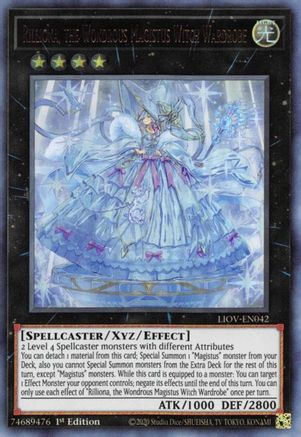 Rilliona, the Wondrous Magistus Witch Wardrobe (LIOV-EN042) - Lightning Overdrive 1st Edition Lightning Overdrive Yugioh Single  Squirtle Squad Card Shop.