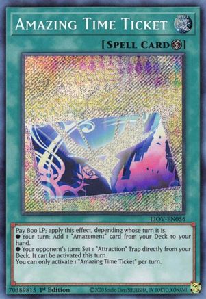 Amazing Time Ticket (LIOV-EN056) - Lightning Overdrive 1st Edition Lightning Overdrive Yugioh Single  Squirtle Squad Card Shop.