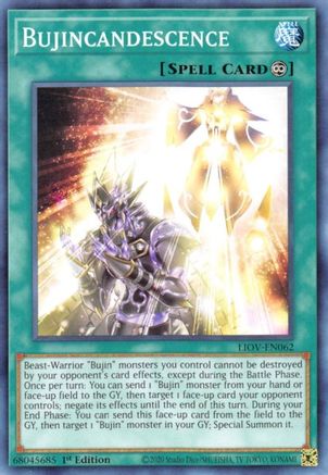 Bujincandescence (LIOV-EN062) - Lightning Overdrive 1st Edition Lightning Overdrive Yugioh Single  Squirtle Squad Card Shop.