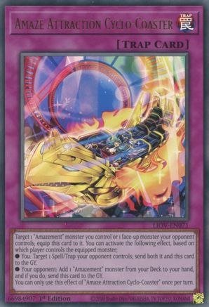 Amaze Attraction Cyclo-Coaster (LIOV-EN071) - Lightning Overdrive 1st Edition Lightning Overdrive Yugioh Single  Squirtle Squad Card Shop.