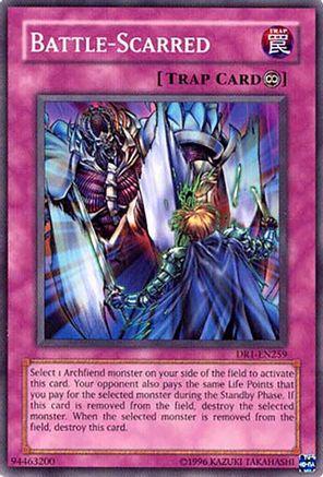 Battle-Scarred (DR1-EN259) - Dark Revelation Volume 1 Unlimited Dark Revelation Volume 1 Yugioh Single  Squirtle Squad Card Shop.