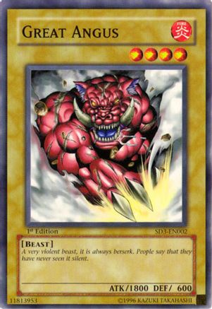 Great Angus (SD3-EN002) - Structure Deck: Blaze of Destruction 1st Edition Structure Deck: Blaze of Destruction Yugioh Single  Squirtle Squad Card Shop.