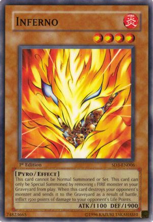 Inferno (SD3-EN006) - Structure Deck: Blaze of Destruction 1st Edition Structure Deck: Blaze of Destruction Yugioh Single  Squirtle Squad Card Shop.