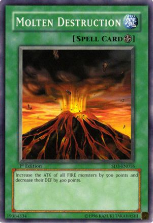 Molten Destruction (SD3-EN016) - Structure Deck: Blaze of Destruction 1st Edition Structure Deck: Blaze of Destruction Yugioh Single  Squirtle Squad Card Shop.
