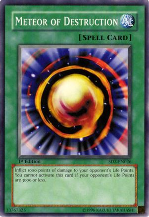 Meteor of Destruction (SD3-EN026) - Structure Deck: Blaze of Destruction 1st Edition Structure Deck: Blaze of Destruction Yugioh Single  Squirtle Squad Card Shop.