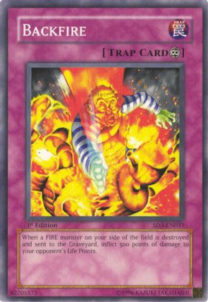 Backfire (SD3-EN031) - Structure Deck: Blaze of Destruction 1st Edition Structure Deck: Blaze of Destruction Yugioh Single  Squirtle Squad Card Shop.