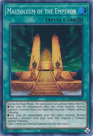Mausoleum of the Emperor (OP16-EN006) - OTS Tournament Pack 16 Unlimited OTS Tournament Pack 16 Yugioh Single  Squirtle Squad Card Shop.