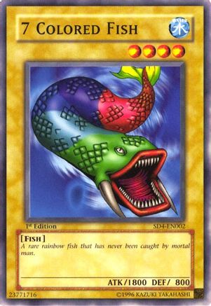 7 Colored Fish (SD4-EN002) - Structure Deck: Fury from the Deep 1st Edition Structure Deck: Fury from the Deep Yugioh Single  Squirtle Squad Card Shop.