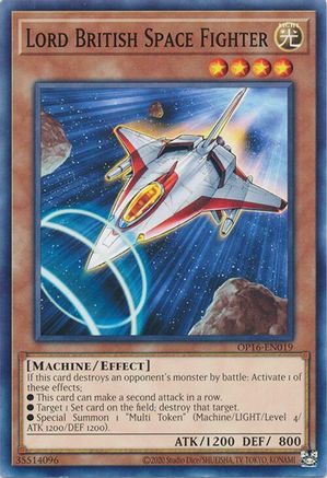 Lord British Space Fighter (OP16-EN019) - OTS Tournament Pack 16 Unlimited OTS Tournament Pack 16 Yugioh Single  Squirtle Squad Card Shop.
