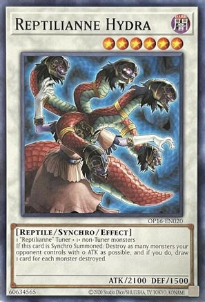 Reptilianne Hydra (OP16-EN020) - OTS Tournament Pack 16 Unlimited OTS Tournament Pack 16 Yugioh Single  Squirtle Squad Card Shop.