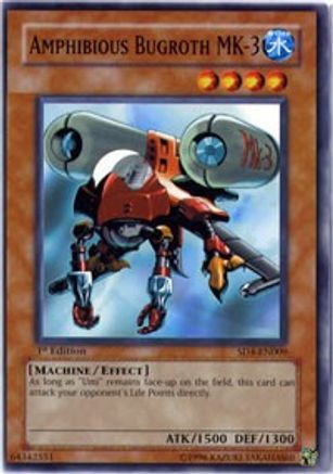 Amphibious Bugroth MK-3 (SD4-EN009) - Structure Deck: Fury from the Deep 1st Edition Structure Deck: Fury from the Deep Yugioh Single  Squirtle Squad Card Shop.