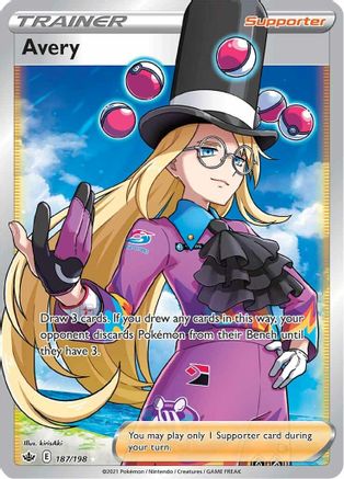 Avery (Full Art) 187  - Holofoil SWSH06 Chilling Reign - Ultra Rare SWSH06: Chilling Reign Pokemon Single  Squirtle Squad Card Shop.