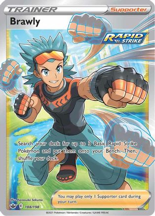 Brawly (Full Art) 188  - Holofoil SWSH06 Chilling Reign - Ultra Rare SWSH06: Chilling Reign Pokemon Single  Squirtle Squad Card Shop.