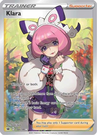 Klara (Full Art) 194  - Holofoil SWSH06 Chilling Reign - Ultra Rare SWSH06: Chilling Reign Pokemon Single  Squirtle Squad Card Shop.
