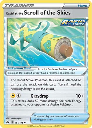 Rapid Strike Scroll of the Skies 151  SWSH06 Chilling Reign - Uncommon SWSH06: Chilling Reign Pokemon Single  Squirtle Squad Card Shop.