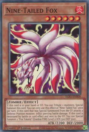 Nine-Tailed Fox (EGS1-EN009) - Egyptian God Deck: Slifer the Sky Dragon 1st Edition Egyptian God Deck: Slifer the Sky Dragon Yugioh Single  Squirtle Squad Card Shop.